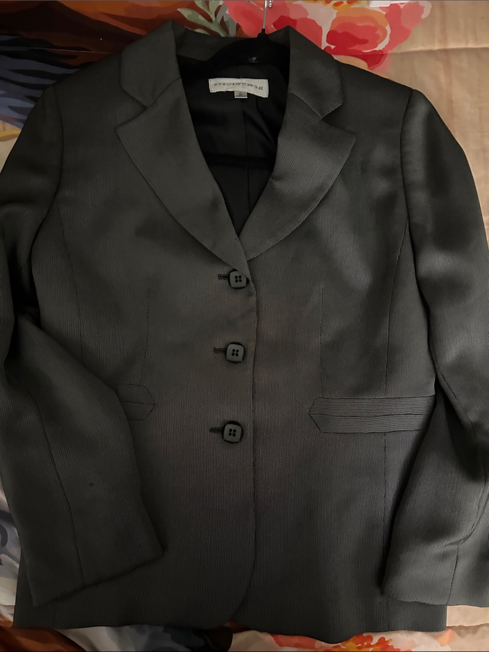 Jones New York Charcoal Two-Piece Blazer & Pants Set - Picture 10 of 12